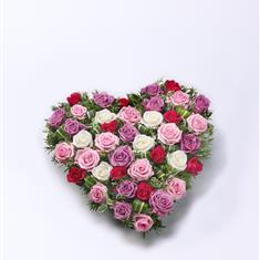 Mixed Rose Heart